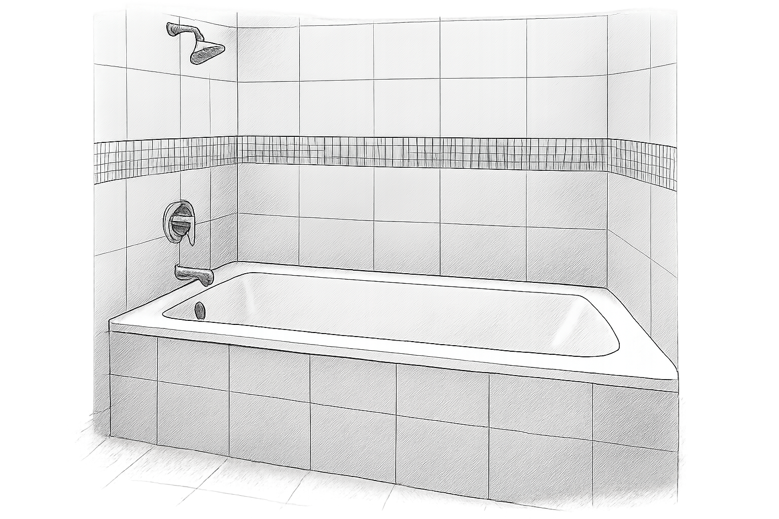 carrelage autour baignoire