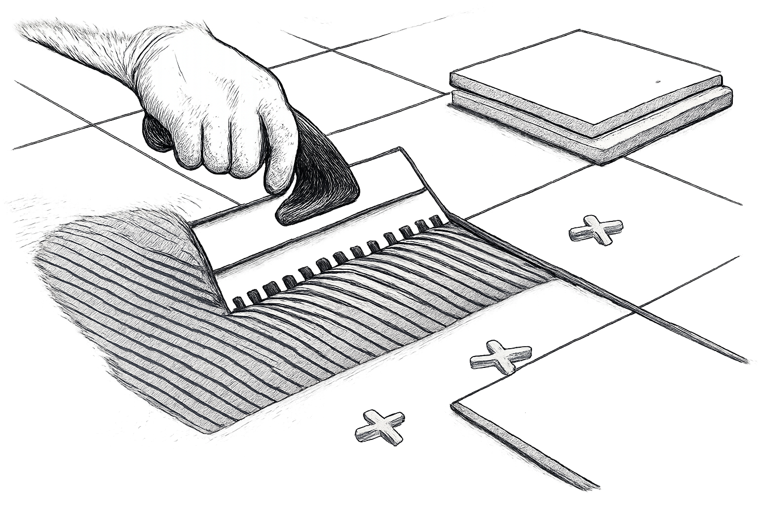 carrelage sur lino