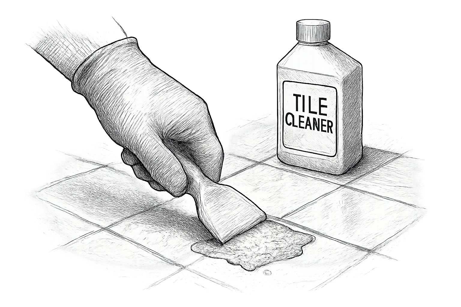 enlever peinture résine sur carrelage