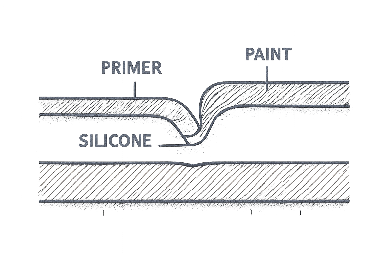 peinture sur joint silicone