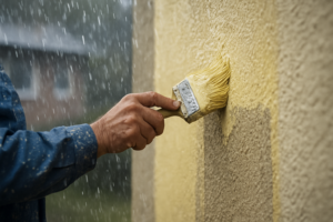 Pluie après peinture extérieure : risques, délais de séchage et solutions pour rattraper les dégâts