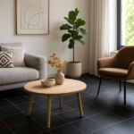 Salon carrelage noir : 15 idées déco pour un espace chic et lumineux