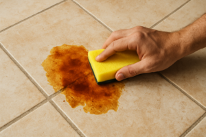 Tache acide sur carrelage : comment l’éliminer efficacement sans abîmer votre sol